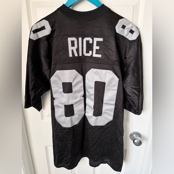 Rare Vintage 90s Puma Oakland Raiders Jerry Rice NFL Football Jersey Large - Picture 3 of 9